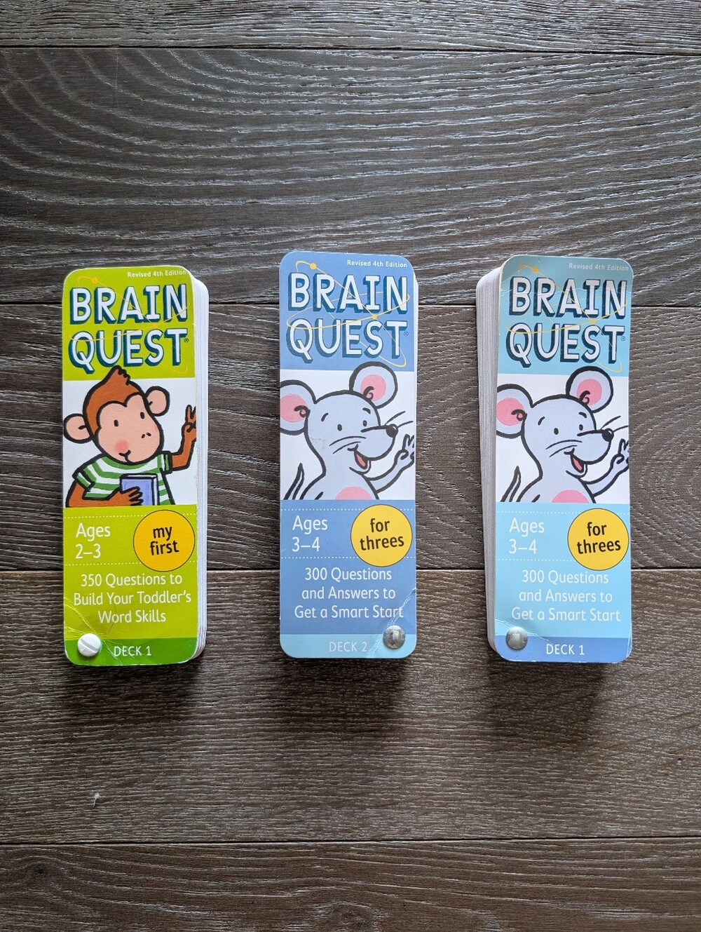 3/$15 - Set of 3 Brain Quest Cards
